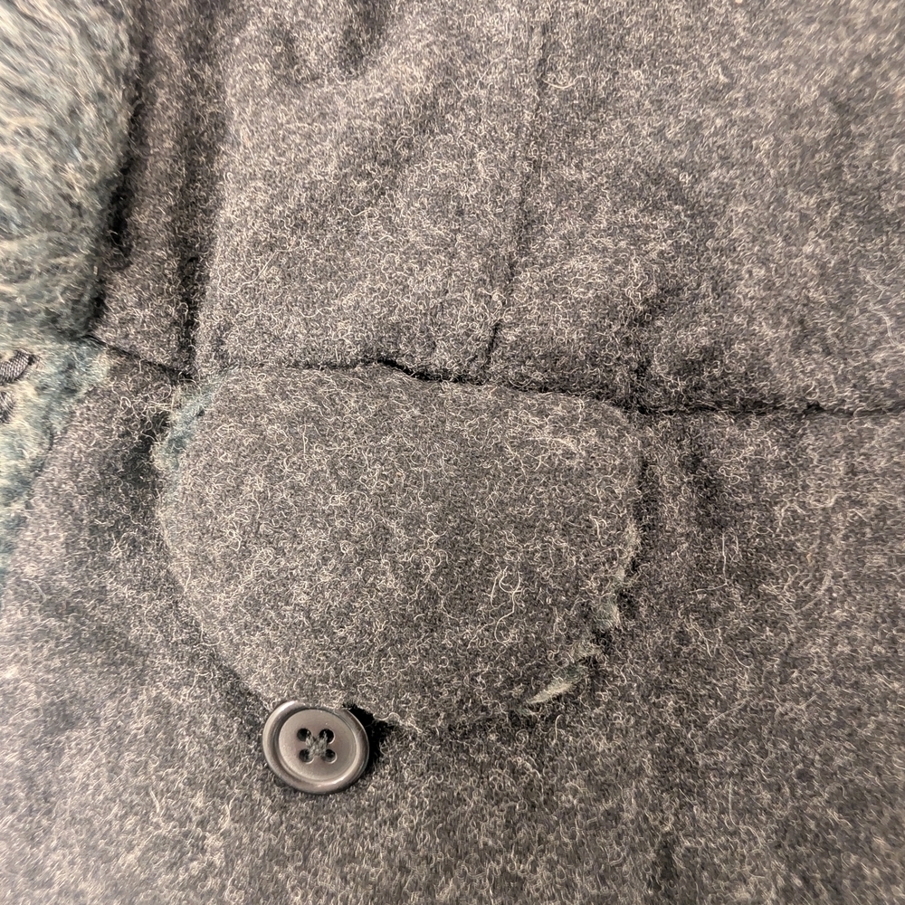 Mens Black Winter Jacket with Fur Lining - Picture 9 of 13